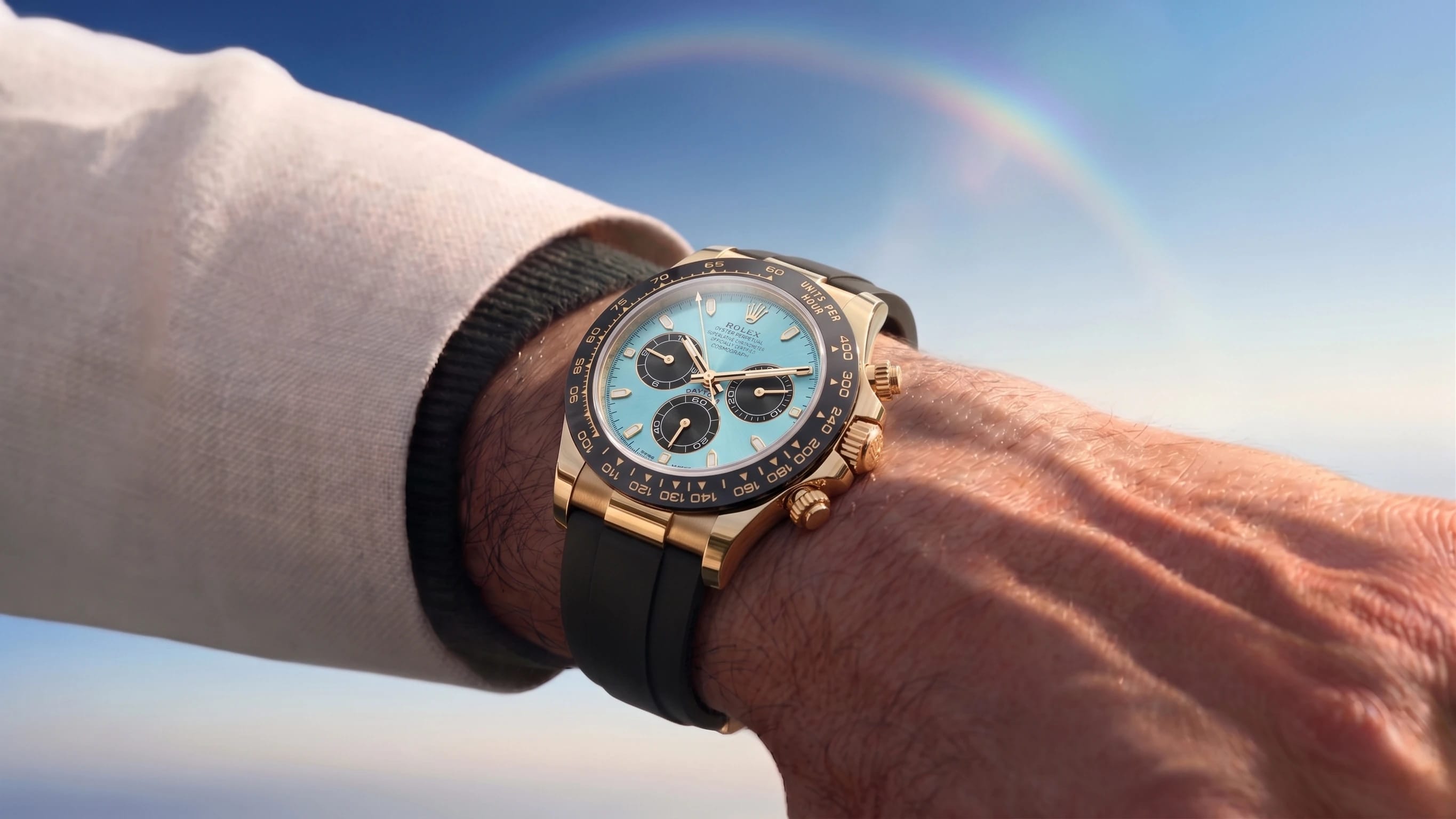 Rolex Daytona 126518LN on wrist — Pre-owned luxury watches
